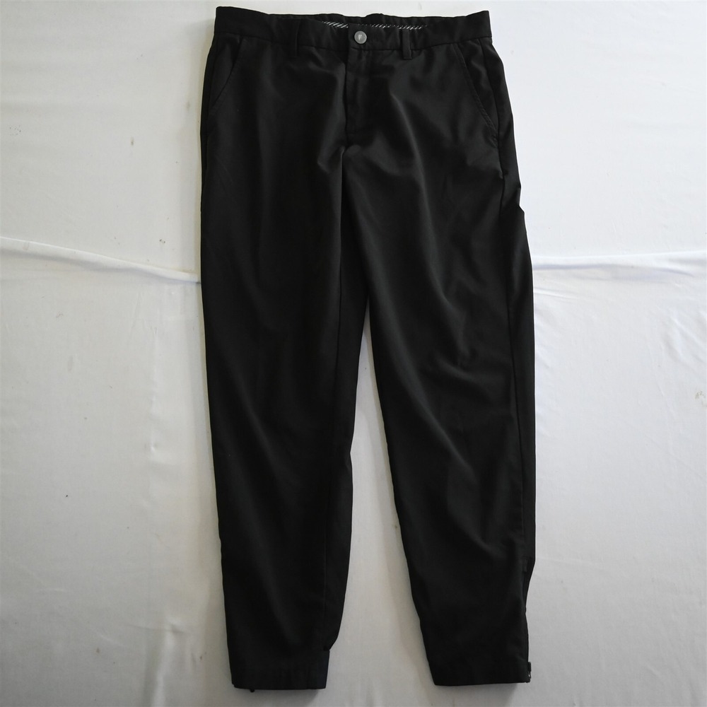 Primo 32 Short Black Mens Slim Performance Stretch Zip Cuff Golf Jogger Pants‎